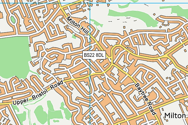 BS22 8DL map - OS VectorMap District (Ordnance Survey)