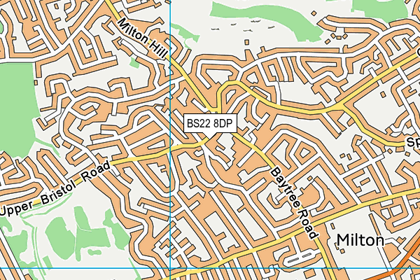 BS22 8DP map - OS VectorMap District (Ordnance Survey)