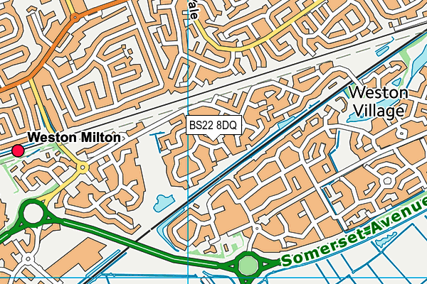 BS22 8DQ map - OS VectorMap District (Ordnance Survey)