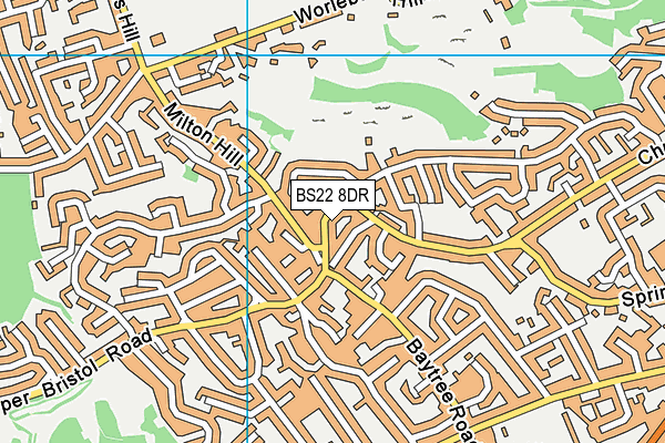 BS22 8DR map - OS VectorMap District (Ordnance Survey)