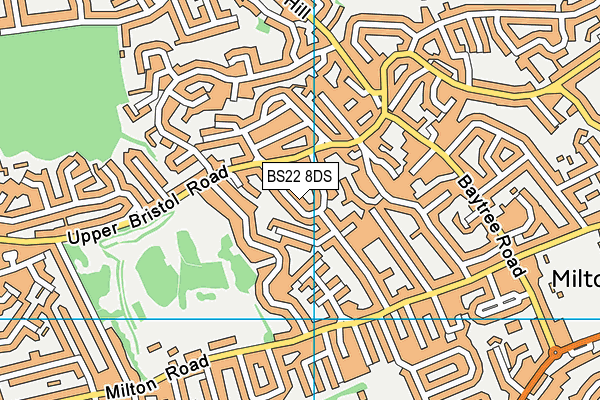 BS22 8DS map - OS VectorMap District (Ordnance Survey)