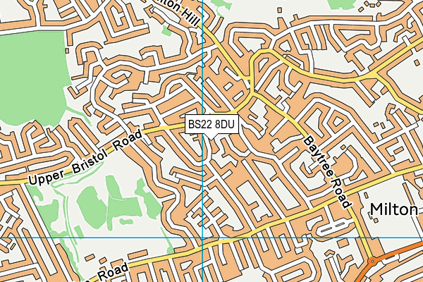 BS22 8DU map - OS VectorMap District (Ordnance Survey)