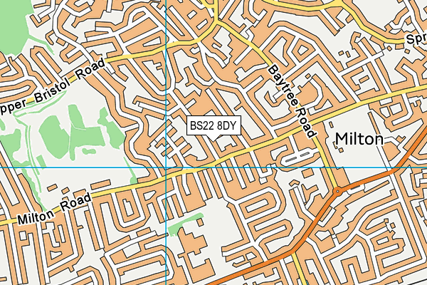 Milton Park Primary School map (BS22 8DY) - OS VectorMap District (Ordnance Survey)