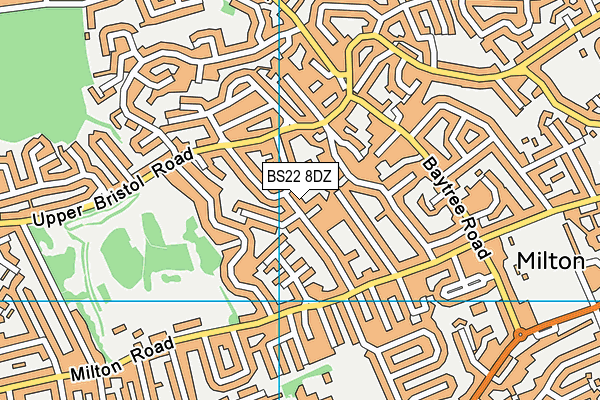BS22 8DZ map - OS VectorMap District (Ordnance Survey)