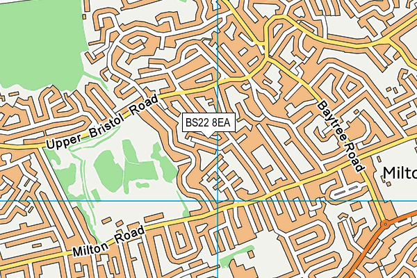 BS22 8EA map - OS VectorMap District (Ordnance Survey)