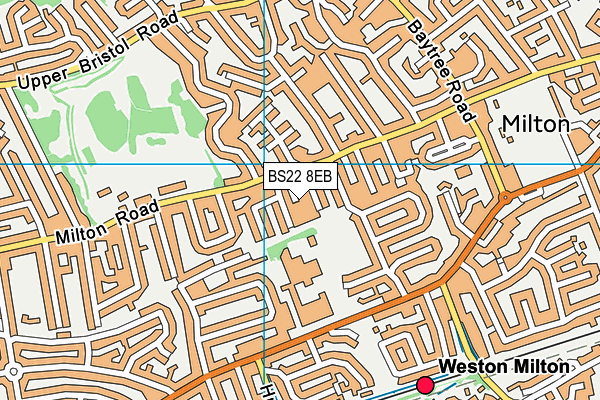 BS22 8EB map - OS VectorMap District (Ordnance Survey)