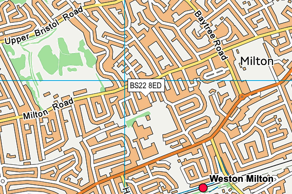 BS22 8ED map - OS VectorMap District (Ordnance Survey)