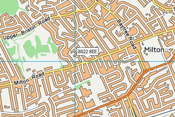 BS22 8EE map - OS VectorMap District (Ordnance Survey)