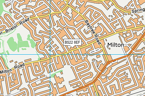 BS22 8EF map - OS VectorMap District (Ordnance Survey)
