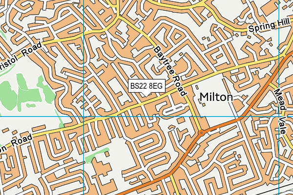 BS22 8EG map - OS VectorMap District (Ordnance Survey)