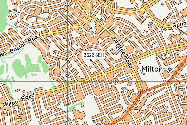BS22 8EH map - OS VectorMap District (Ordnance Survey)
