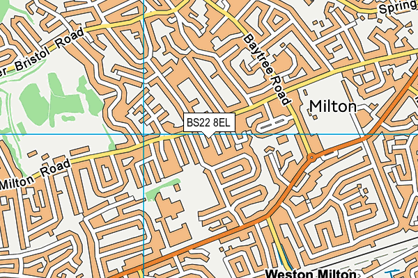 BS22 8EL map - OS VectorMap District (Ordnance Survey)