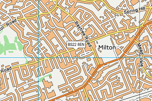 BS22 8EN map - OS VectorMap District (Ordnance Survey)