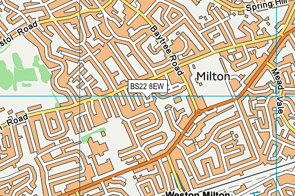 BS22 8EW map - OS VectorMap District (Ordnance Survey)