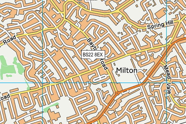 BS22 8EX map - OS VectorMap District (Ordnance Survey)
