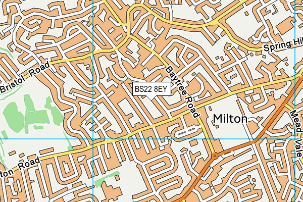 BS22 8EY map - OS VectorMap District (Ordnance Survey)