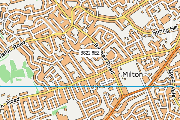 BS22 8EZ map - OS VectorMap District (Ordnance Survey)