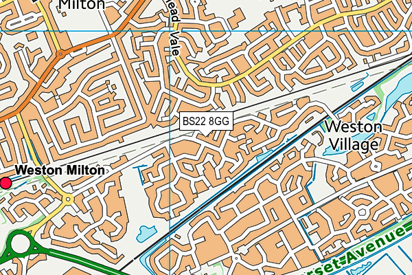 BS22 8GG map - OS VectorMap District (Ordnance Survey)