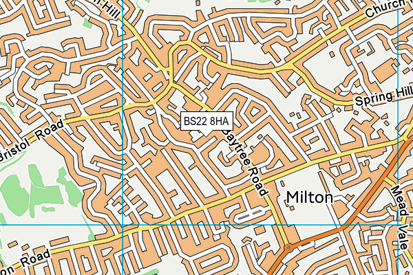 BS22 8HA map - OS VectorMap District (Ordnance Survey)