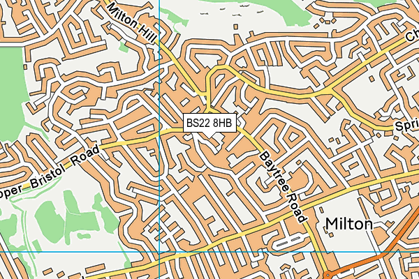 BS22 8HB map - OS VectorMap District (Ordnance Survey)