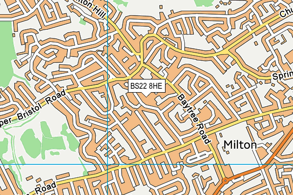 BS22 8HE map - OS VectorMap District (Ordnance Survey)