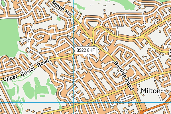 BS22 8HF map - OS VectorMap District (Ordnance Survey)