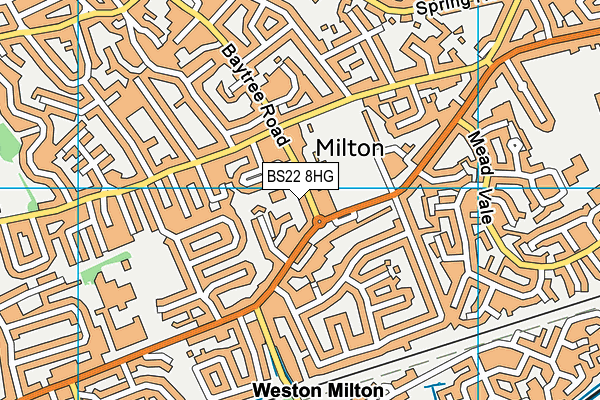 BS22 8HG map - OS VectorMap District (Ordnance Survey)