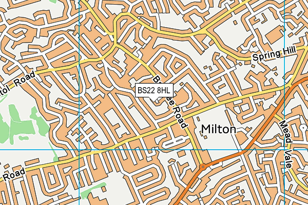 BS22 8HL map - OS VectorMap District (Ordnance Survey)