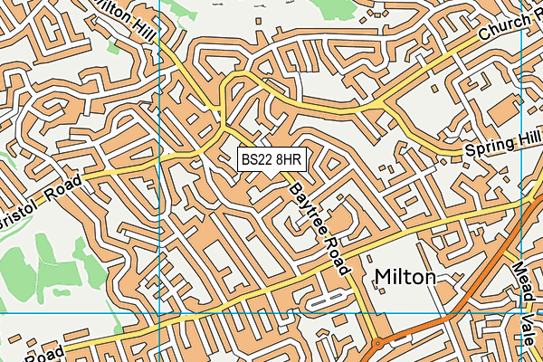 BS22 8HR map - OS VectorMap District (Ordnance Survey)