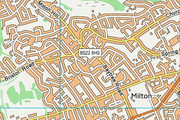 BS22 8HS map - OS VectorMap District (Ordnance Survey)