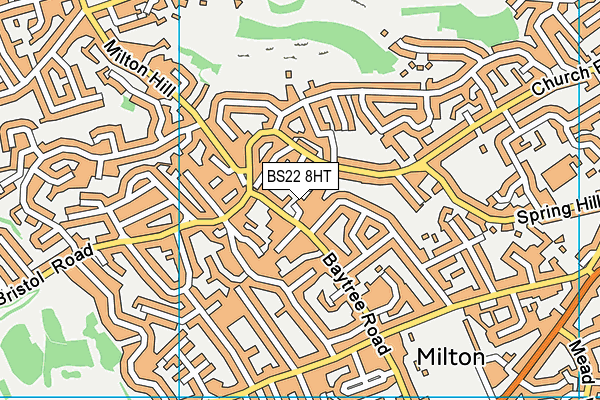 BS22 8HT map - OS VectorMap District (Ordnance Survey)