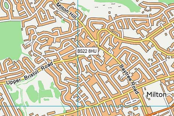 BS22 8HU map - OS VectorMap District (Ordnance Survey)