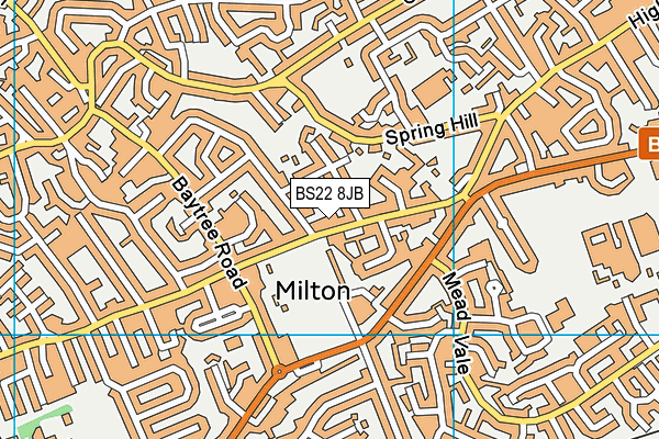 BS22 8JB map - OS VectorMap District (Ordnance Survey)