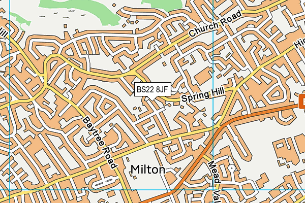 BS22 8JF map - OS VectorMap District (Ordnance Survey)