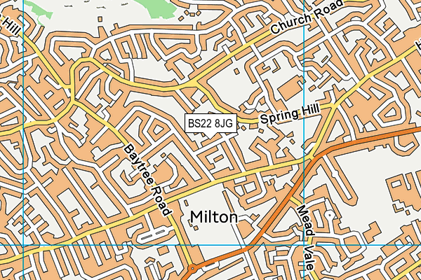 BS22 8JG map - OS VectorMap District (Ordnance Survey)