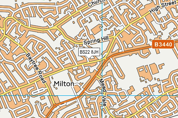 BS22 8JH map - OS VectorMap District (Ordnance Survey)