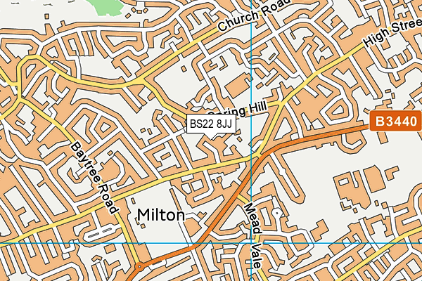 BS22 8JJ map - OS VectorMap District (Ordnance Survey)