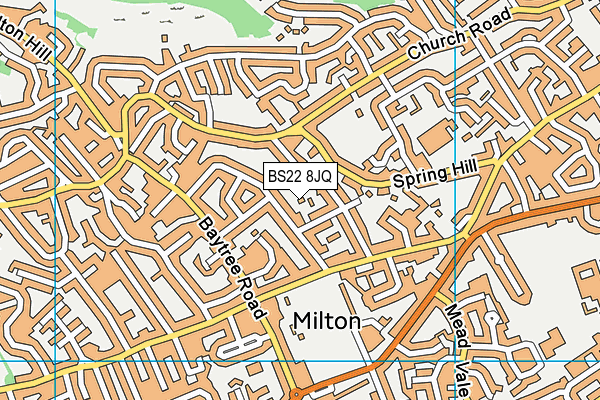 BS22 8JQ map - OS VectorMap District (Ordnance Survey)