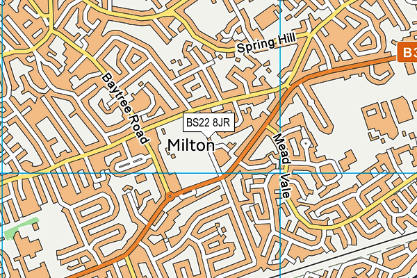 BS22 8JR map - OS VectorMap District (Ordnance Survey)