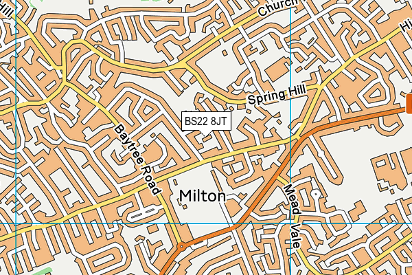BS22 8JT map - OS VectorMap District (Ordnance Survey)