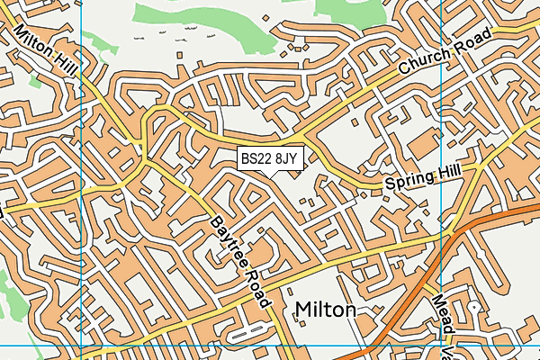 BS22 8JY map - OS VectorMap District (Ordnance Survey)