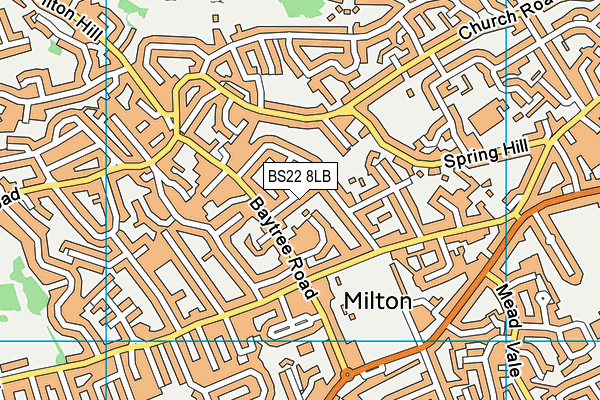 BS22 8LB map - OS VectorMap District (Ordnance Survey)