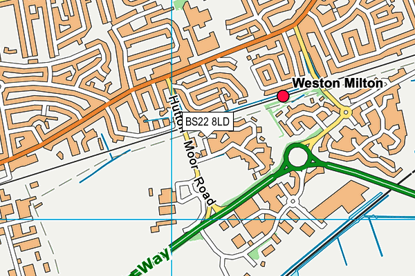 BS22 8LD map - OS VectorMap District (Ordnance Survey)