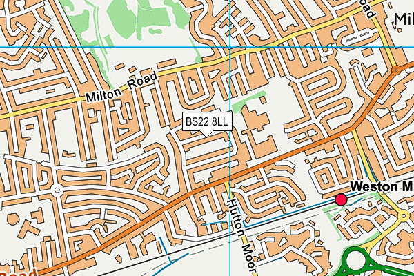 BS22 8LL map - OS VectorMap District (Ordnance Survey)