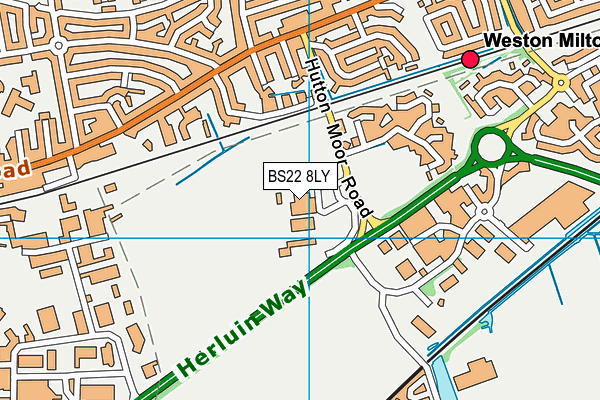 Hutton Moor Leisure Centre map (BS22 8LY) - OS VectorMap District (Ordnance Survey)