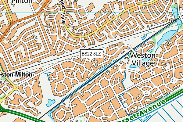 BS22 8LZ map - OS VectorMap District (Ordnance Survey)