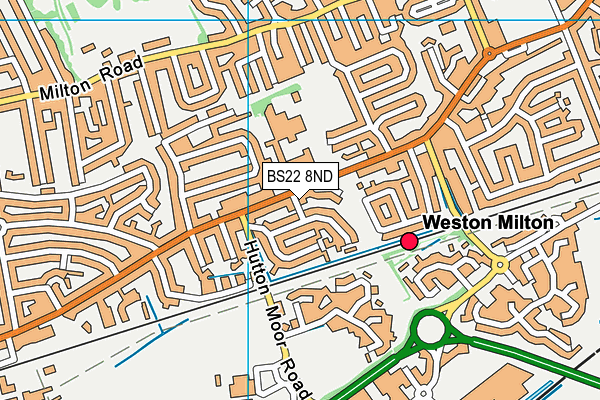 BS22 8ND map - OS VectorMap District (Ordnance Survey)