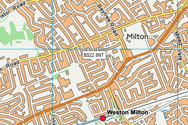 BS22 8NT map - OS VectorMap District (Ordnance Survey)