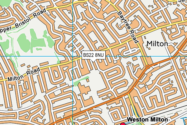 BS22 8NU map - OS VectorMap District (Ordnance Survey)