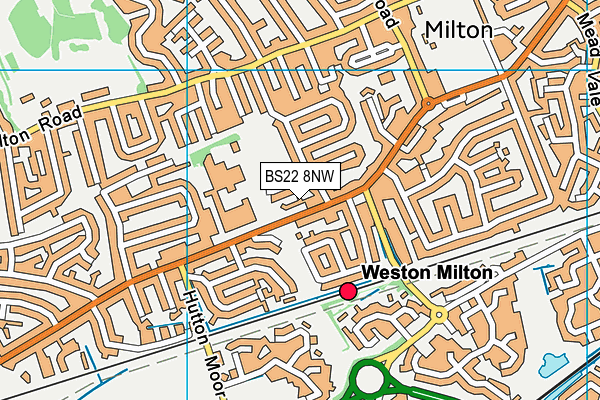 BS22 8NW map - OS VectorMap District (Ordnance Survey)